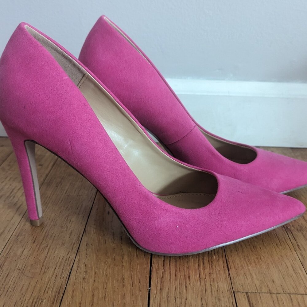 Hot Pink Faux-Suede Stilettos NWOT